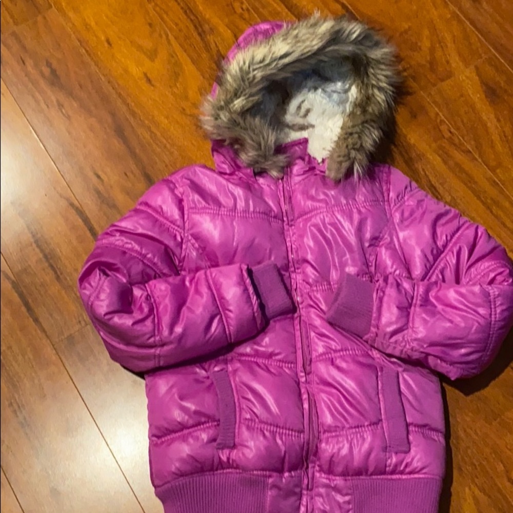 Justice Puff Jacket with removable hood Sz 12